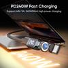 Type-C Magnetic Adapter Digital Display PD 240W 9Pin USB-C to USB-C Fast Charging Type-C Female OTG Converter for Samsung iPhone 3