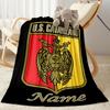 Catanzaro Shield Crest Customize Text Blanket Throw Customizable Blanket Comfortable Great for Bedding Couch Nap Home Decor Four Seasons Multipurpose