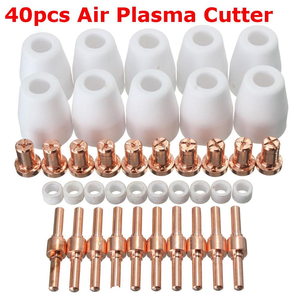 40 Stück Luftplasmaschneider-Verbrauchsmaterialien, passend für PT-31 LG-40 Brenner CUT-40 50