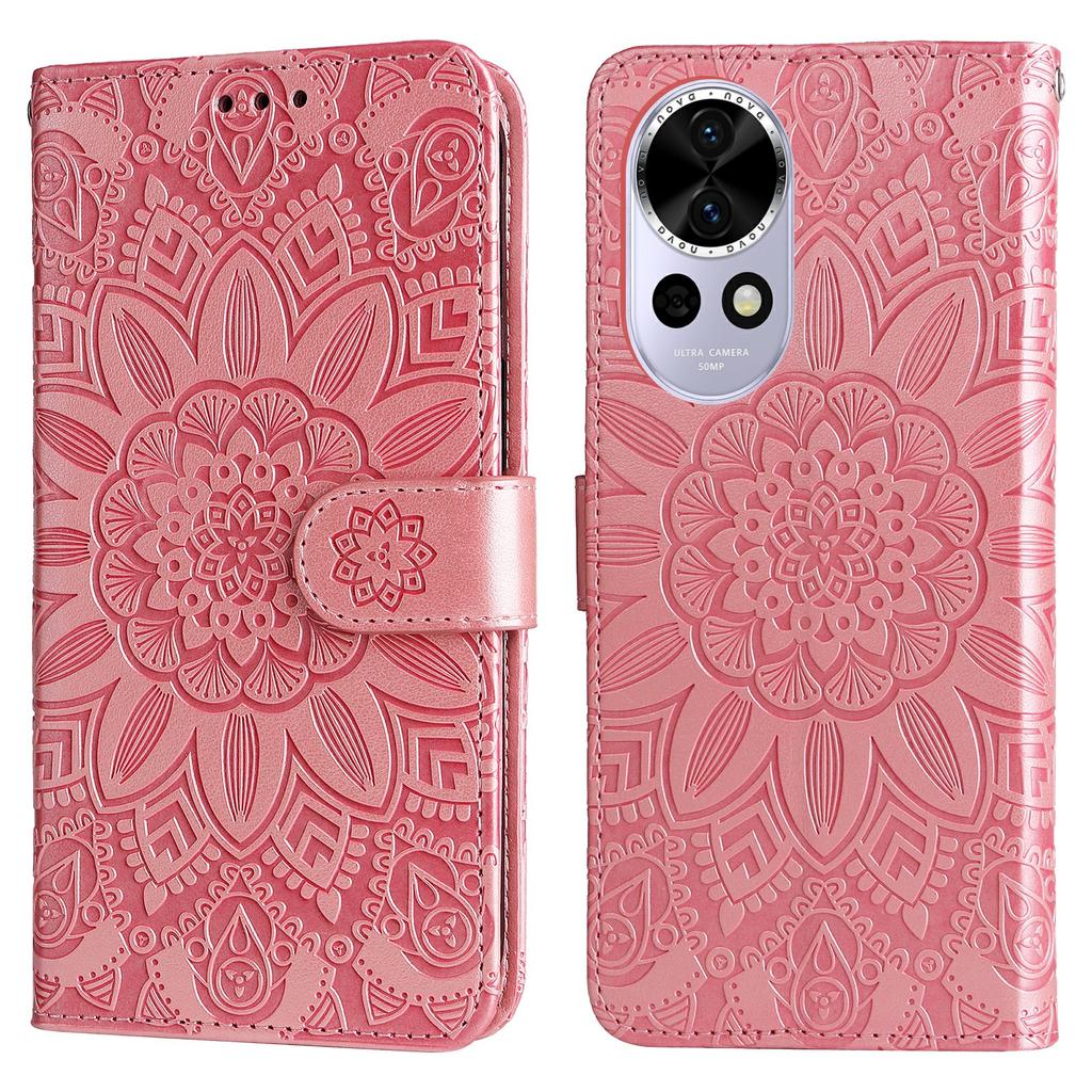For Huawei nova 13 5G/nova 12 5G Case Sunflower Imprint Leather Wallet Phone Cover