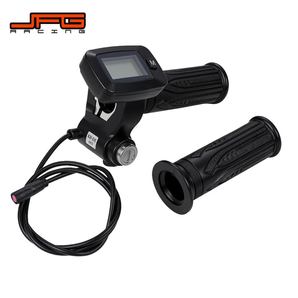 Throttle with Speedometer Grip and Dashboard LCD Display Digital Gauge Cluster Assembly For Tuttio Soleil 01 E-Bike Motorcycle