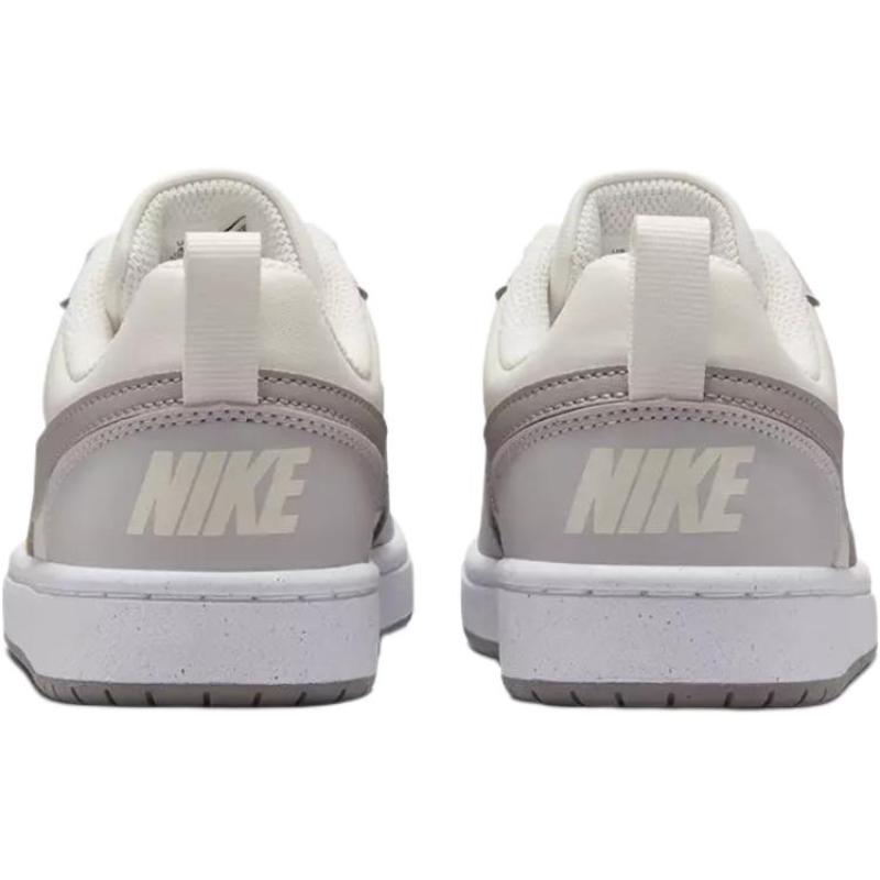 Nike Court Borough Anti Slip Wear Resistant Low Top Kids' Skateboarding Shoes Gray/White Sneakers DV5456-127