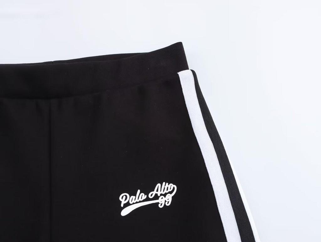 Spring 2025 Women's Preppy Style Bandeau Top & Long Pants Set - European & American Fashion