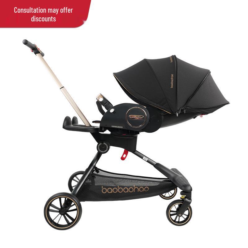 Baby Good V9-C Stroller: High Landscape, Adjustable for 0-6 Years, One-Key Fold, Two-Way Positioning