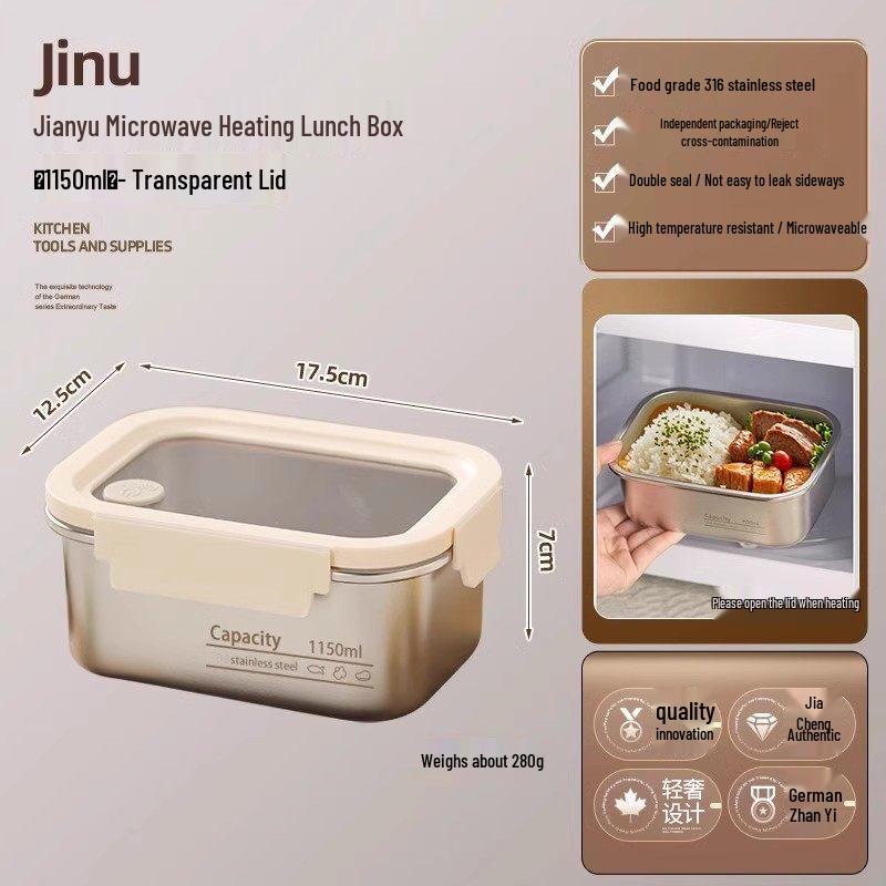 ZISIZ Portable Microwavable Lunch Box