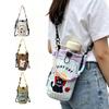 Cartoon Printed Water Bottle Bag Bucket Shape Lightweight Bag Trendy Shoulder Bag Hiking