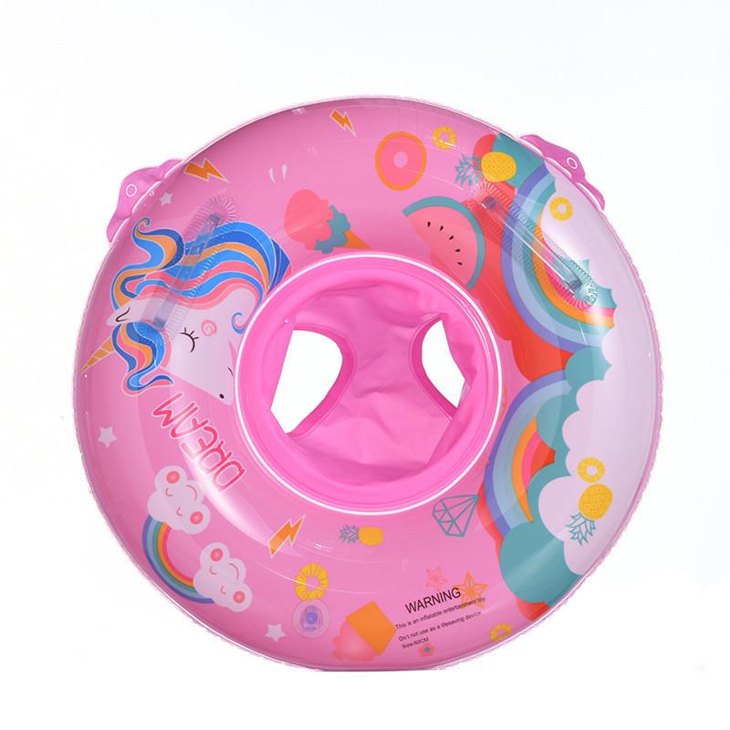 Childrens Cartoon Unicorn With Pants Pocket Inflatable Swimming Ring Water Toy
