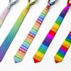 8cm Colorful Tie Adjustable Men Necktie Casual Rainbow Tie  Party