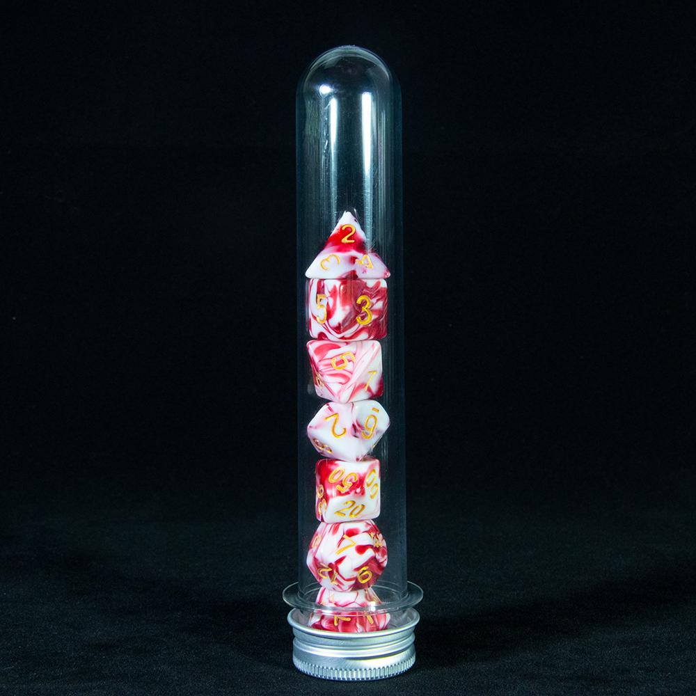 Multi-sided Digital DiceDND Game Dice 7pcs Polyhedral Double Colors Dice with Tube for RPG Board Game Party Supplies