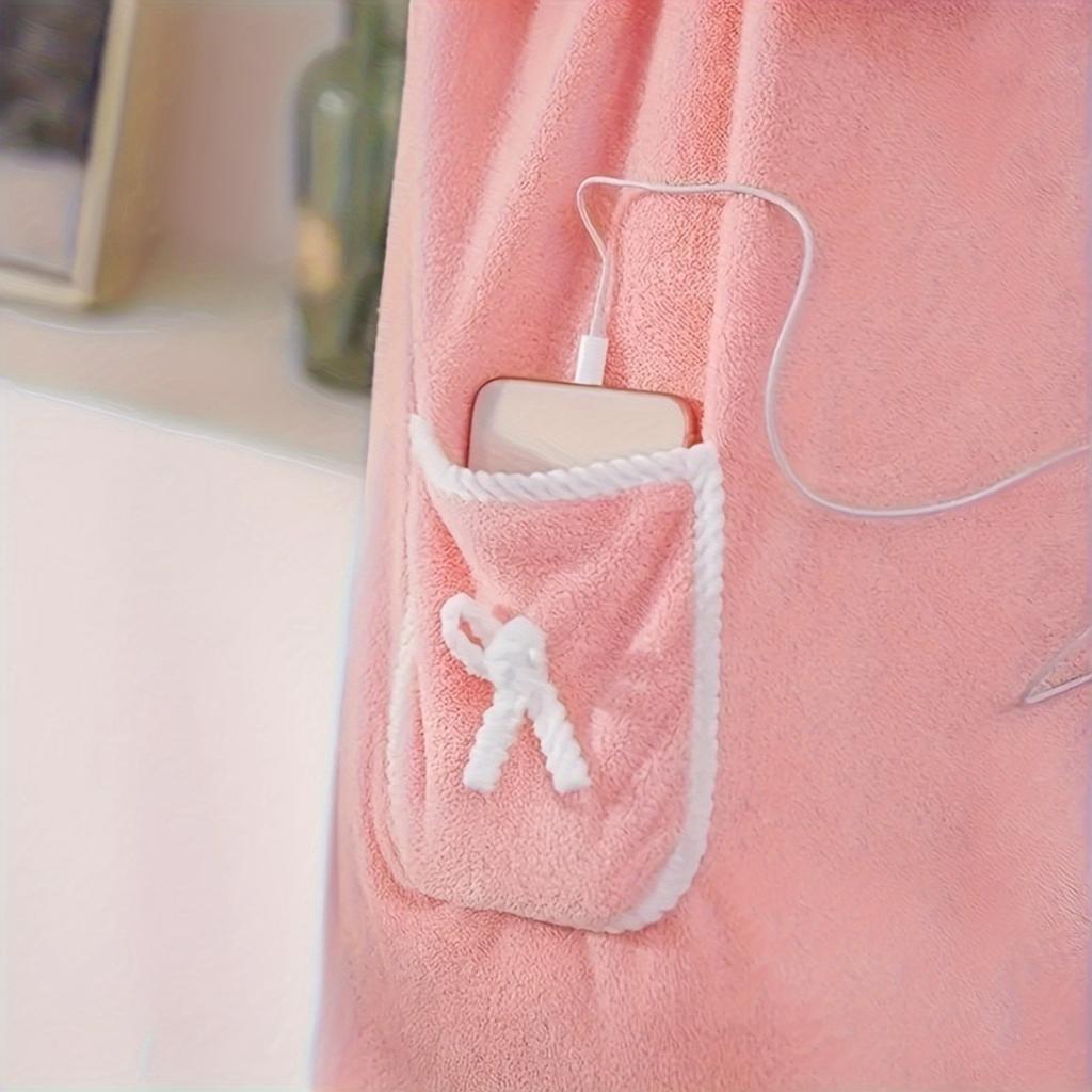 Coral Velvet Bath Skirt Is Thickened, Absorbent and Wearable. Bathing At Home Is Softer Than Pure Cotton Bathrobe.