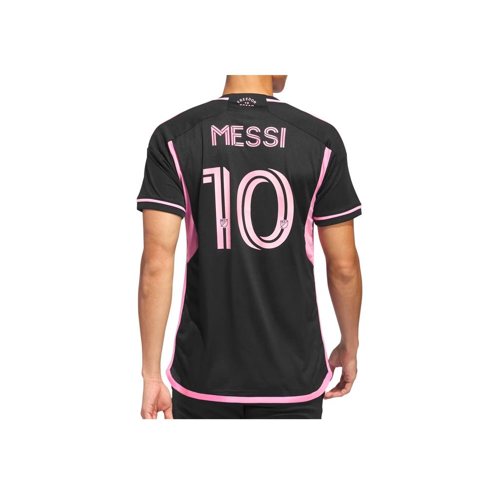 adidas Inter Miami CF Lionel Messi 23/24 Away Authentic Jersey Black Men Streetwear JE9700