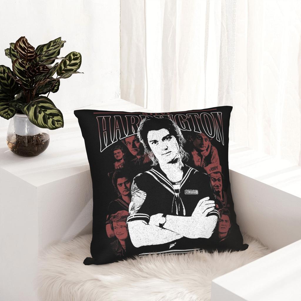 Retro Steve Harringtons Graphic Style Pillowcase Printing Cushion Cover Decorative  Throw Pillow Case Cover Home Zipper 45*45cm