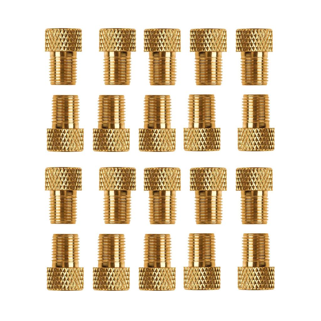 Presta To Schrader Valve Adapter Brass Tire Valve Converter for Bike Pump Connection 2 To 20 Pcs