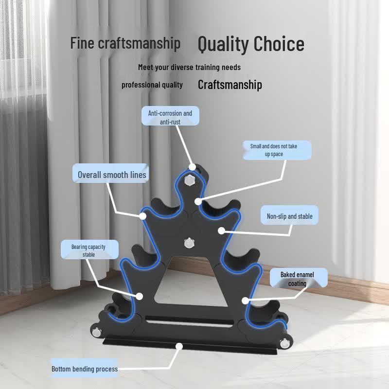 3-Tier Home Dumbbell Storage Rack