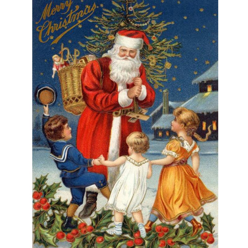DIY Santa Claus 5D Diamond Painting Full Squrae Drill Cartoon Diamont Embroidery Cross Stitch Kits Gift Home Decor Wall Art