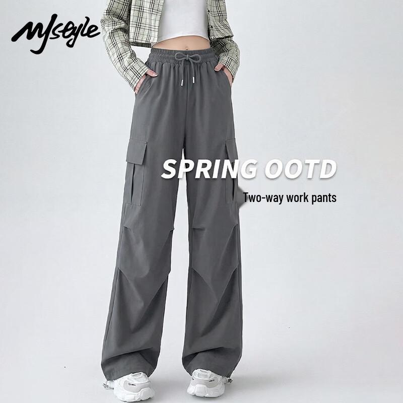

MJ STYLE Women s High-Waist Cooling Cargo Pants L