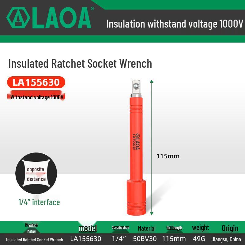 Old A Insulated High Voltage 1000V Ratchet Socket Wrench (LA155629)