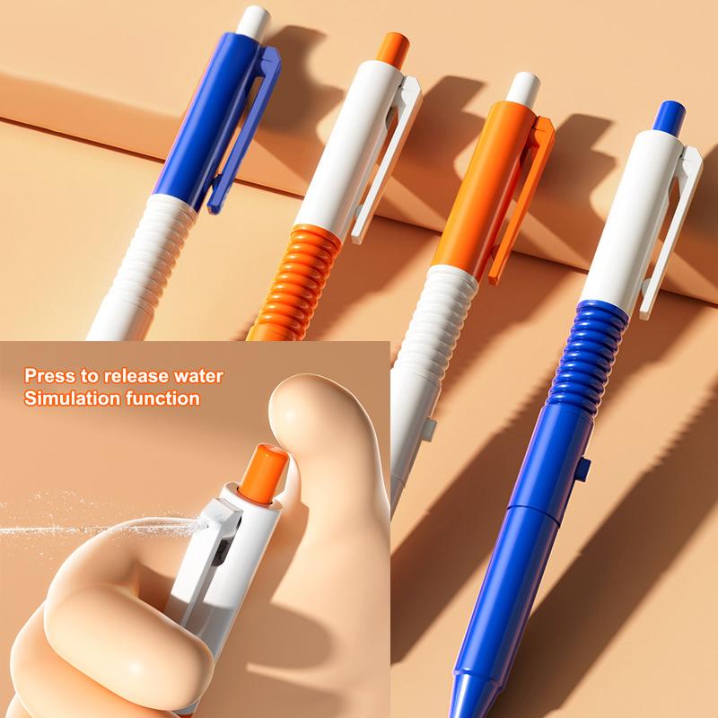 2Pcs Water Spray Spoof Ballpoint Pen Novel Spoof Water Spray Function Signature Pen Campus Prank Water Spray Can Write Pen Toy