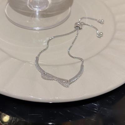 Elegantes Zirkon-Schleifenarmband für Damen – Vielseitig, schlicht und exquisit designt