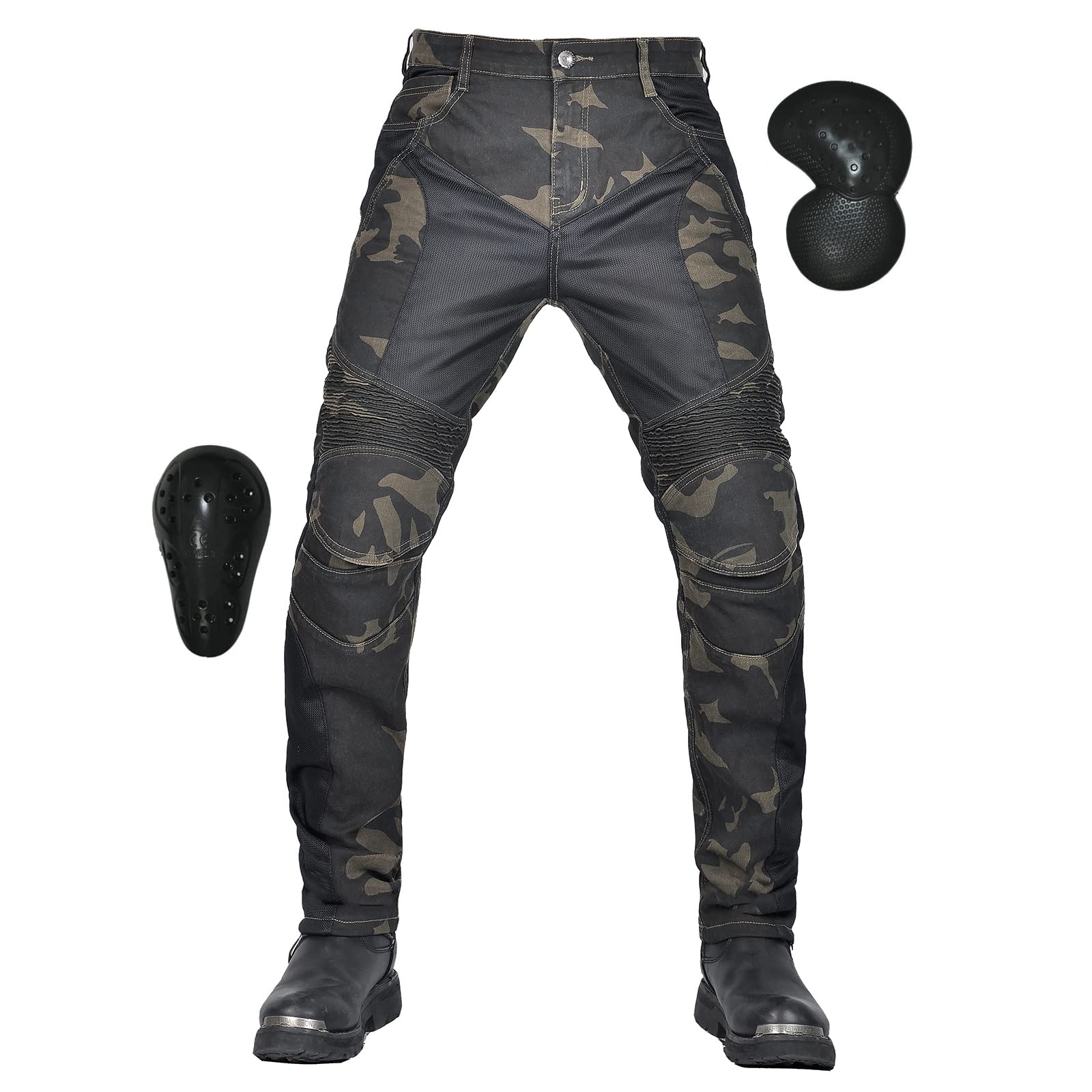 

RENHE Мотоциклетные брюки, Летние, Мужские сетчатые мотоциклетные брюки, Летние брюки для езды, Защита, Байкерские брюки, 2 XL