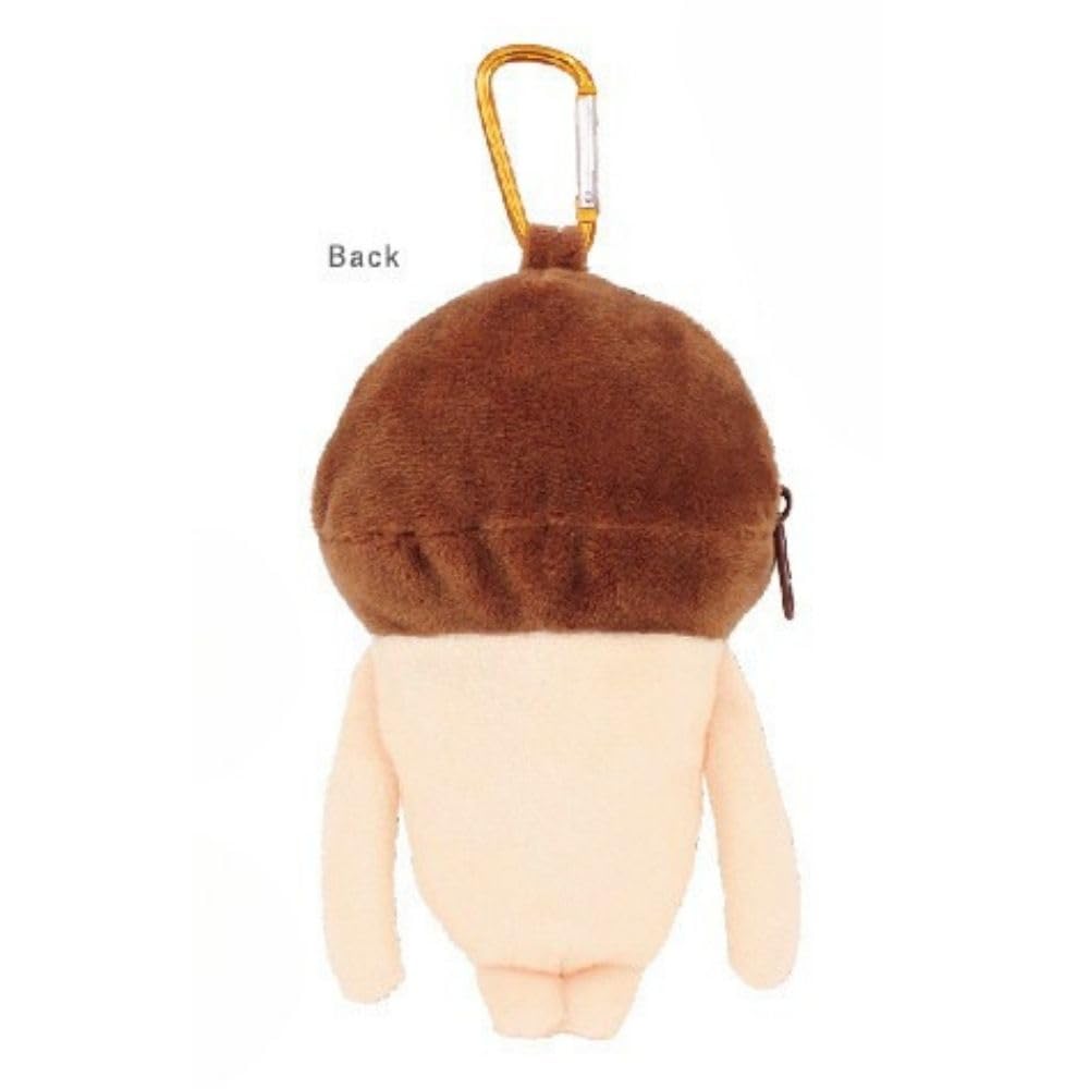 Tees Factory Touch Detective Mushroom Cultivation Kit, Plush Zipper Mascot with Carabiner, Mushroom, Approx. H160 x W96 x D60mm, NS-5546910NM