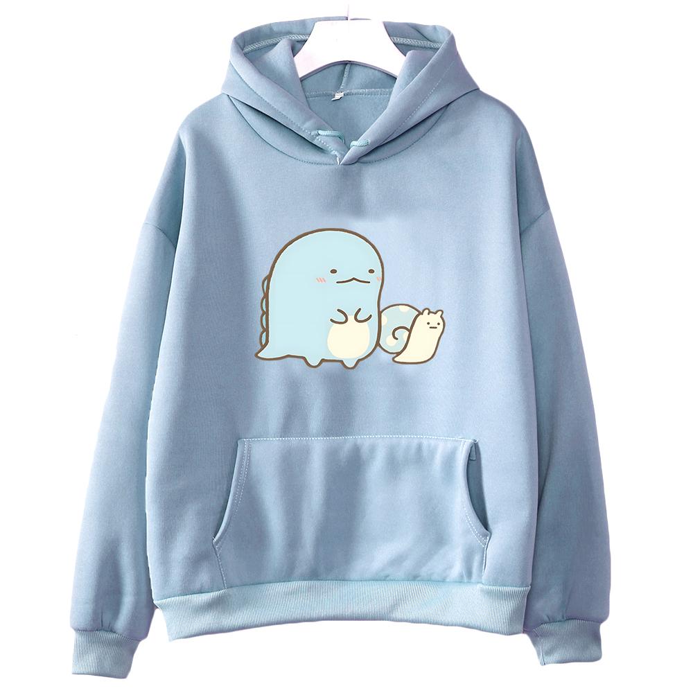 Cartoon Dinasour Graphic Hoodie Kawaii Sumikko Gurashi Sweatshirts for Girls Graphic Long Sleeve Casual Pullovers Women/Men Tops