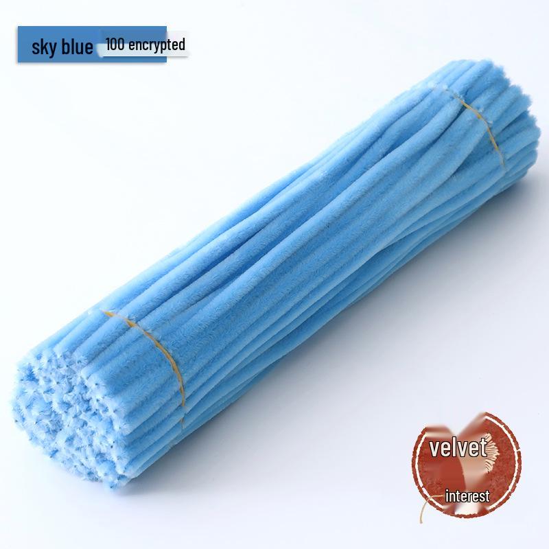 Macaron Twist Stick: Encrypted Velvet & Faux Plush Chenille Stems - DIY Mixed Color Craft Pack