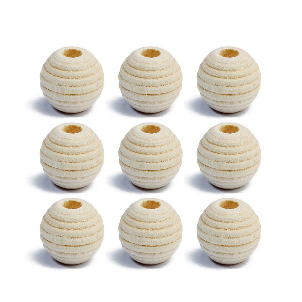 Natural Eco-Friendly Wooden Beads Round Heart Large Hole Loose Spacer Wood Beads For Jewelry Making DIY Charm Bracelets Necklace