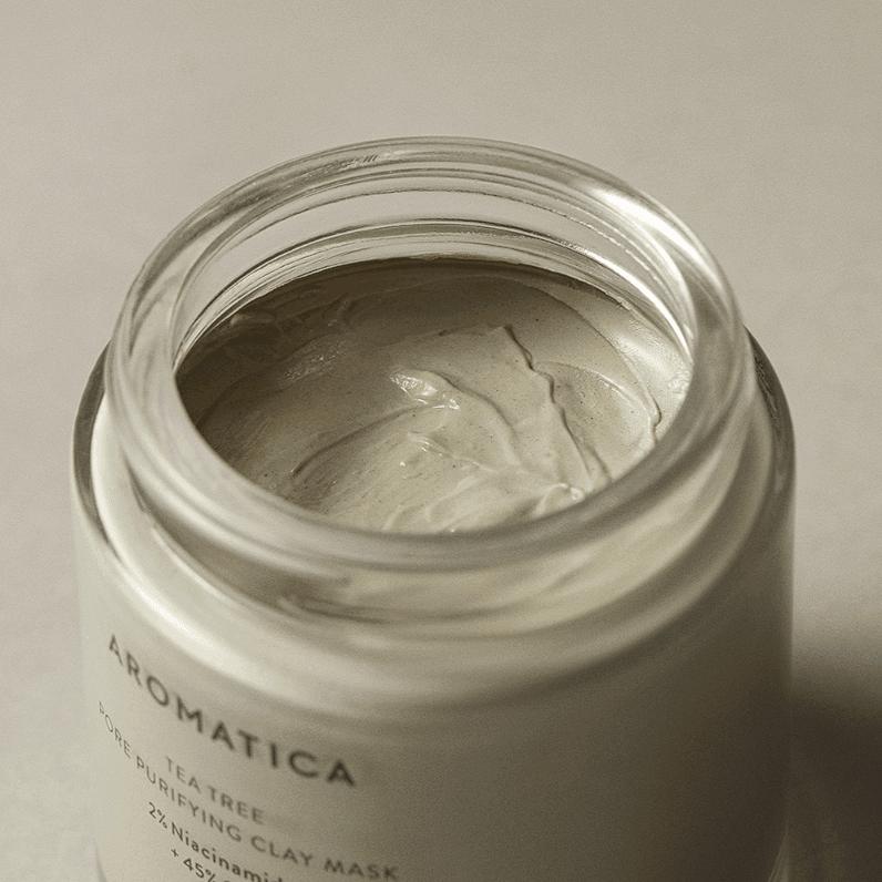 AROMATICA Tea Tree Pore Purifying Clay Mask 2% Niacinamide + 45% Clay 120g