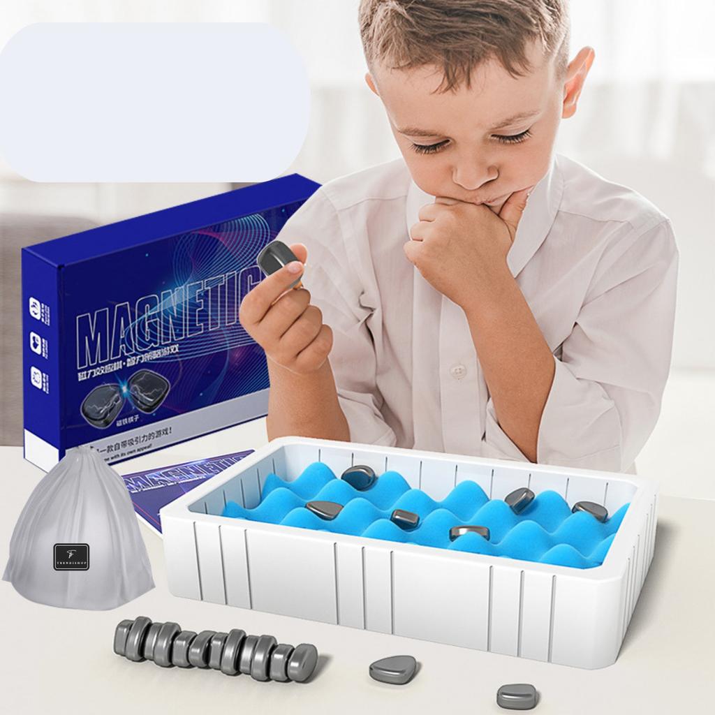 Joc Cu Magneti Magnetic Educational Game Board, 20 Pieces with String, for 2-4 Players, Ages 7-16 Learning Toy