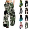 Women's Fashion Retro Casual Loose Drawstring Wide Leg Printed Sweatpants With Pockets