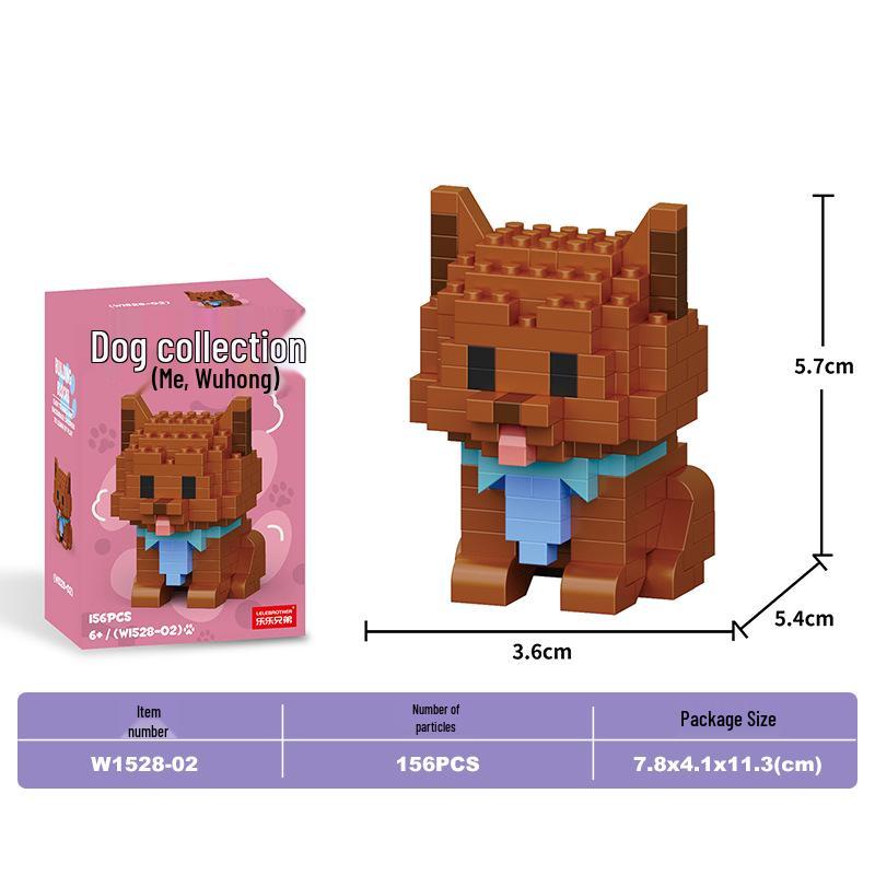 Lele Brothers Micro-Particle Building Blocks Orange Cat Model - Compatible with Lego Educational Toy for Kids