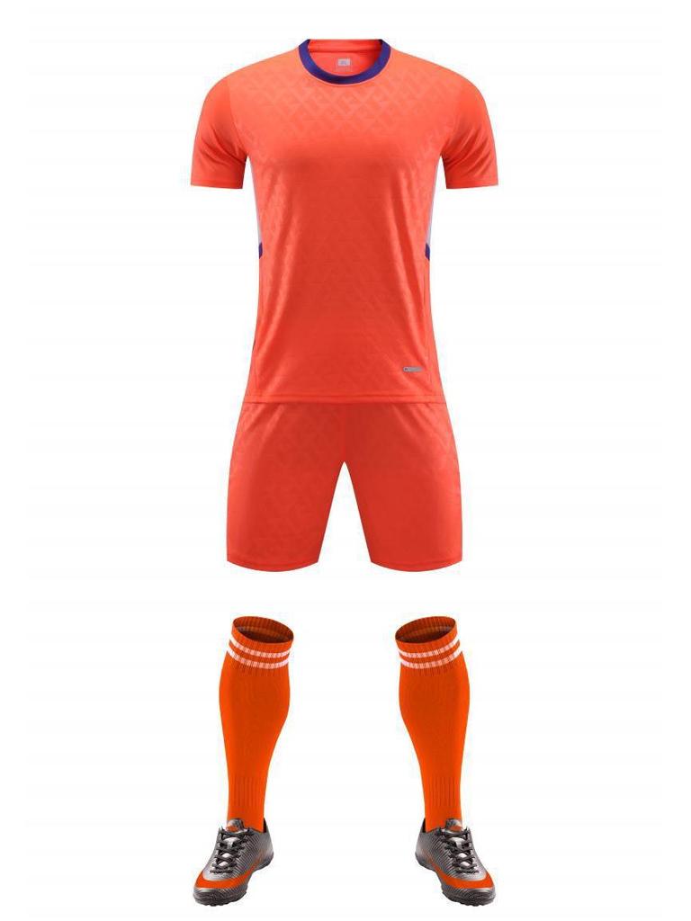 Breathable Short-Sleeve Soccer Jersey Set with Custom Print Options (8012)