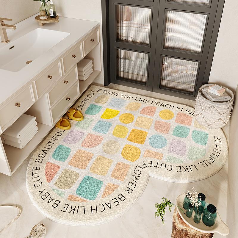 Cute Style Floor Mat Bathroom Floor Mat Bathroom Door Wear-resistant and Anti Slip Mat