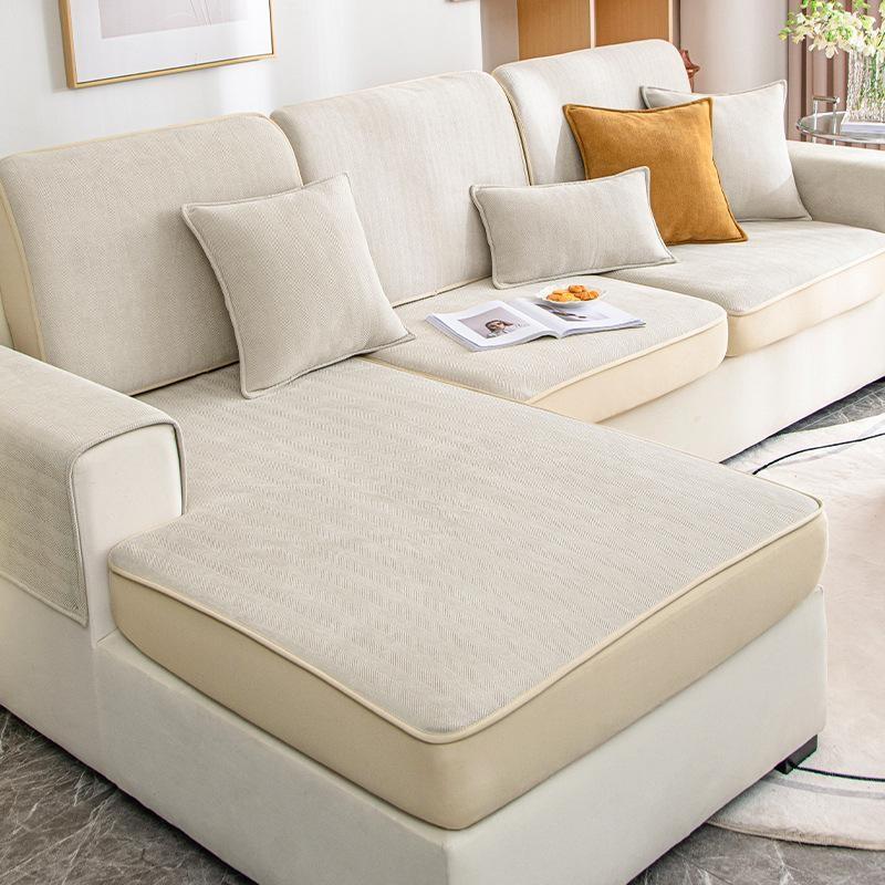 Elastic Chenille Sofa Seat Cover Anti-slip Stretch Pet Scratch Resistant Sofa Cushion Protector Cover