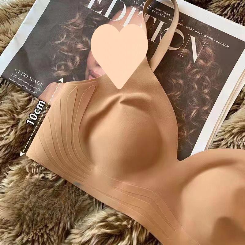 Women's Seamless Bra Push Up Anti-Sagging Slimming for Large Bust Thin Style Wireless Underwear for Small Bust