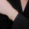 Real Gold Electroplated Korean Zircon Flower Bracelet Niche Temperament Bracelet Personalized Jewelry Women