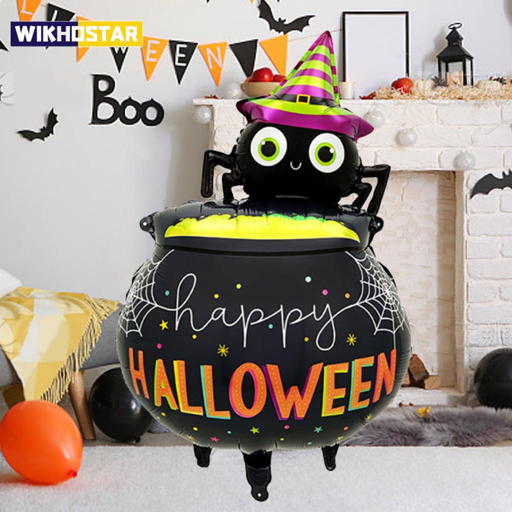 1ks Halloweenský pavouk Léčivý květináč Balónek pro Halloweenskou párty, narozeninovou oslavu.hororová a podivná atmosféra dekorace