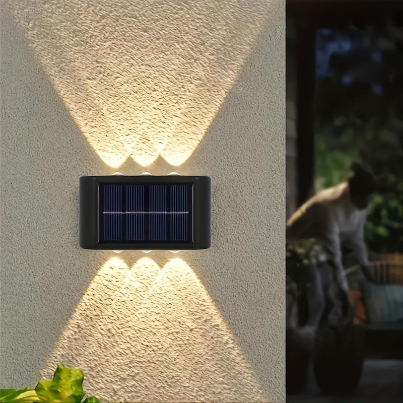1/2 stk Solar Up Down Lights Utendørs Vanntett, Modern Nordic Sconce Belyser Utenfor Sollyssensor Lampe
