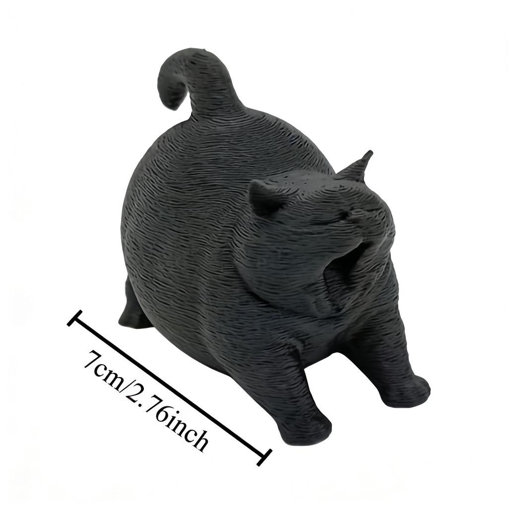 1pc Yawning cat statue Toy, Compact Desktop Decor for Home, Office, Car, Perfect Gift for Cat Lovers