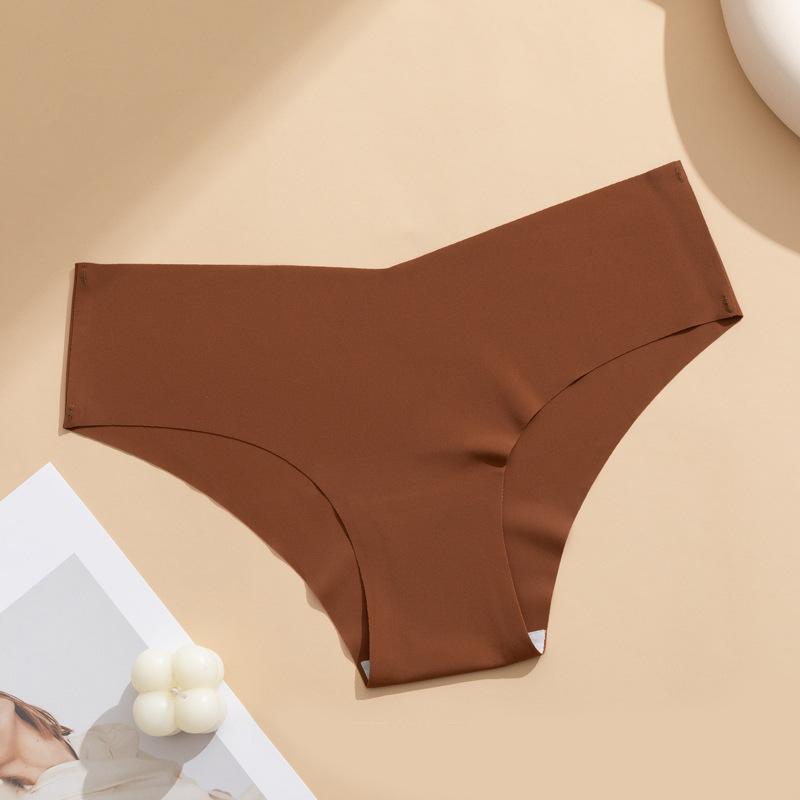 European and American ice silk seamless underwear women's breathable sports sexy pure cotton crotch quick-drying light women's briefs