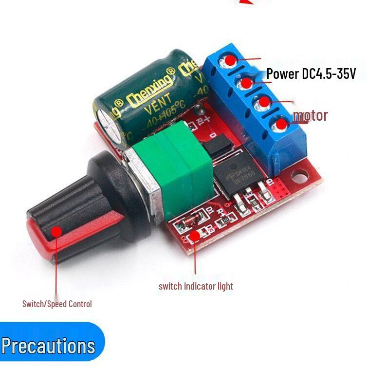 

4.5V-35V PWM DC Motor Speed Controller with LED Dimmer, 5A Adjustment Switch 1 Controller