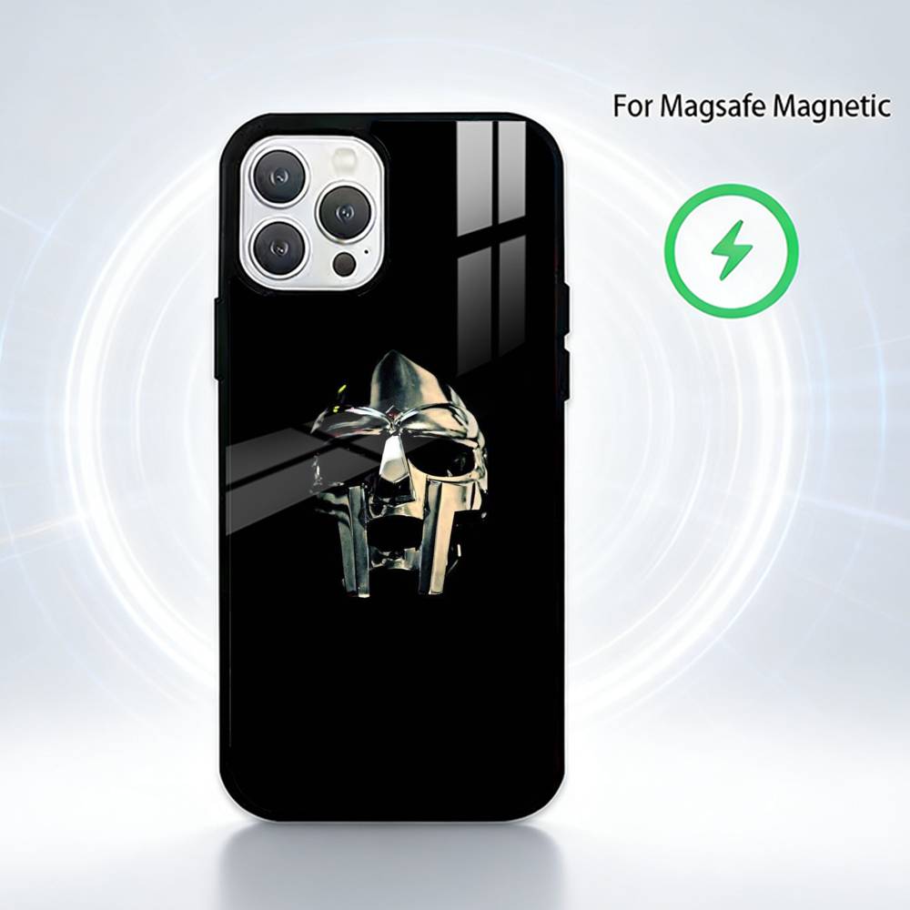 MF-DOOMs-Rapper Phone Case For iPhone 14,16,15,13,17,12,Plus,Pro,Max Magnetic For Magsafe Frosted Cover