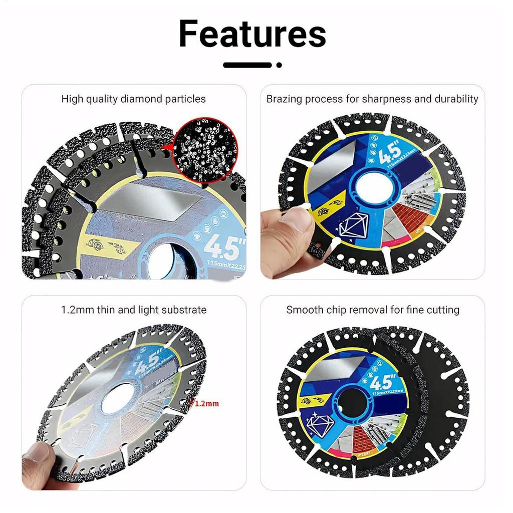 4.5-Inch Grinding Saw Wheel Angle Grinder Attachment Heavy Duty Grinding Wheel Tools For Tiles Marbles Concrete Steel PVC Pipes