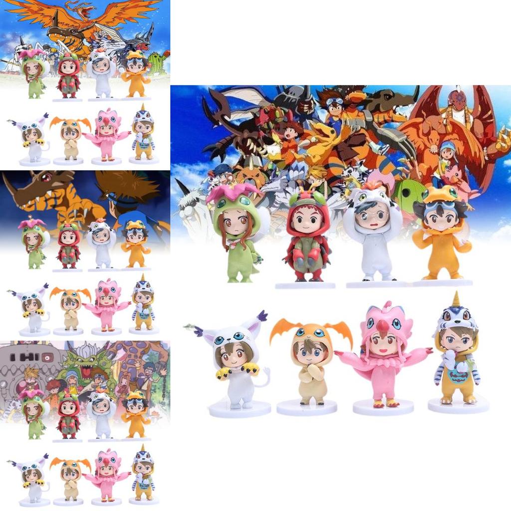 Collectible Digital Monsters Action Figures Featuring Taichi Agumon And Yamato Gabumon