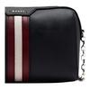 Bally Color Block Striped Letter Logo Detachable Chain Leather Mini Handheld Crossbody Shoulder Bag Women Bags Black 6238350