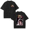 Rapper Lil Peep Angels Protect Me Vintage Washed T Shirts Skull Graphic Tshirts Mens Women Fashion Hip Hop Oversized Tshirt