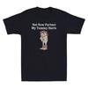 Not Now Partner My Tummy Hurts Funny Cowboy Frog Meme Quote Retro Men's T-Shirt