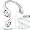 Portable Personal Neck Cooling Rechargeable Bladeless Fan - Hands Free 3 Speed 4000 mAh Battery USB Operated Wearable Headphone Design