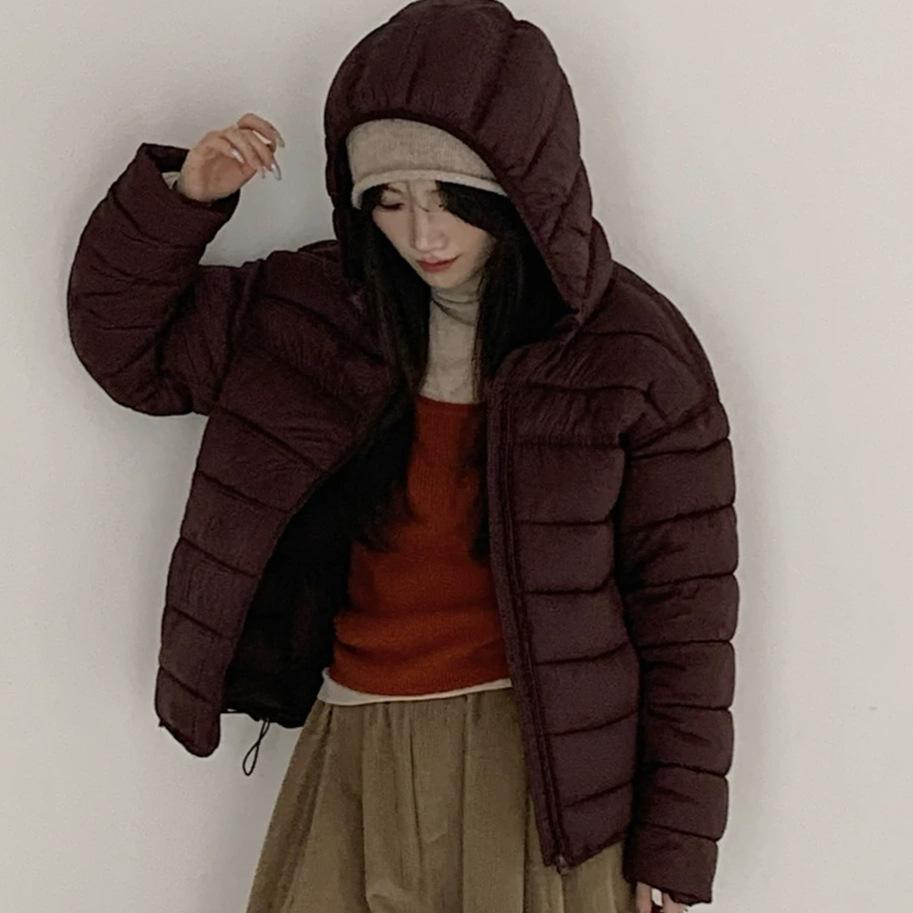 Turtle ribs down cotton clothes women's short hooded loose fashion puff cotton clothes female student jacket
